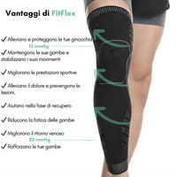 FitFlex - Supporti a compressione a 360° per ginocchia e gambe